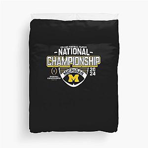 Michigan Wolverines 2024 CFP National Championship Football T-Shirt Duvet Cover