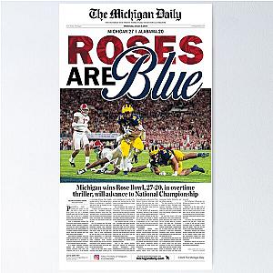 The Michigan Daily Front Cover 1324 (Rose Bowl) Poster