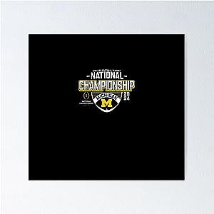 Michigan Wolverines 2024 CFP National Championship Football T-Shirt Poster