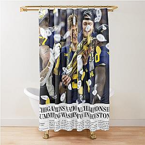 The Michigan Daily Front Cover 11024 (Michigan vs. Washington -- National Championship Game) Shower Curtain