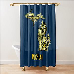 Michigan - University Colors Shower Curtain