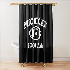 Logo Michigan Retro Design College State   Shower Curtain