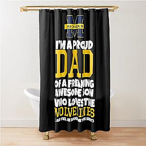 Michigan Dad Cheesy Relaxed Fit  Shower Curtain