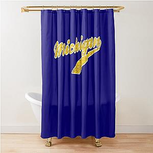 Michigan Script Shower Curtain