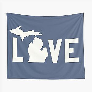 Michigan Love - All White Tapestry