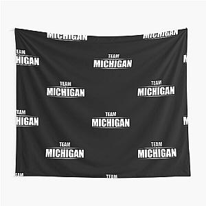 TEAM MICHIGAN WHITE Tapestry