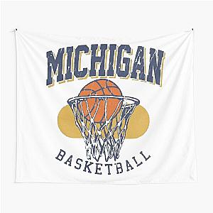 Vintage Michigan Basketball Sweatshirt Tapestry