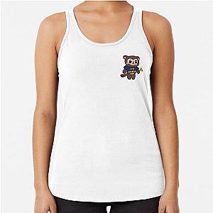 Cute Michigan Wolverine with pennant Racerback Tank Top