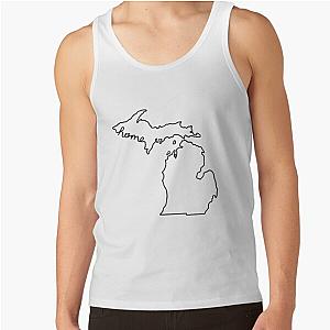 Michigan Home State Outline Tank Top