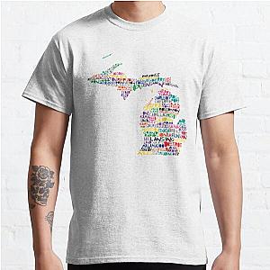 Michigan colorful typography Classic T-Shirt