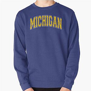 Michigan University style Pullover Sweatshirt