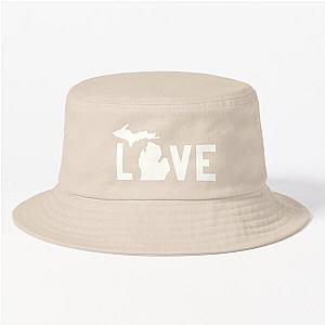 Michigan Love - All White Bucket Hat