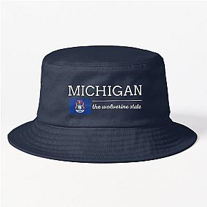 MICHIGAN State with Flag Bucket Hat