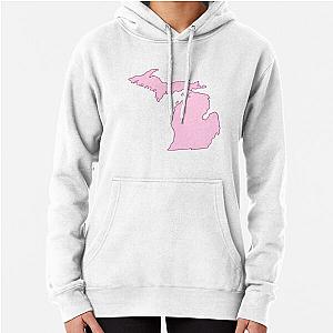 Michigan Home State Pink Pullover Hoodie