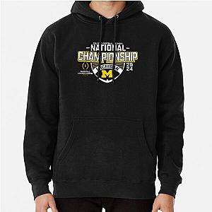 Michigan Wolverines 2024 CFP National Championship Football T-Shirt Pullover Hoodie