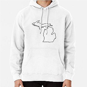 Michigan Home State Outline Pullover Hoodie