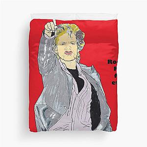 MICK JAGGER in action, he lives the motto "ROCK'N ROLL FOR EVER" Duvet Cover