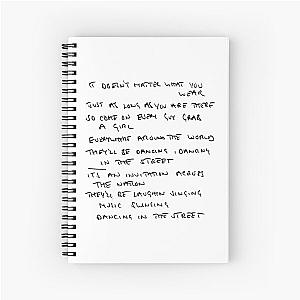 MICK JAGGER  handwritten lyrics Spiral Notebook