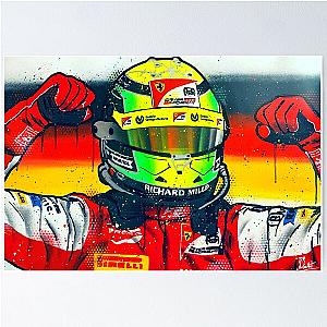 Mick Schumacher 2020 F2 Champion - Graffiti Painting by DRAutoArt Poster