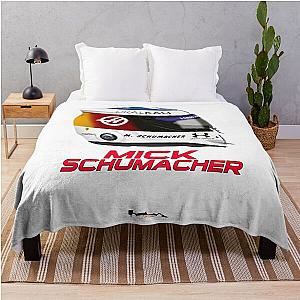 Mick Schumacher Spa 2021 Tribute helmet Throw Blanket