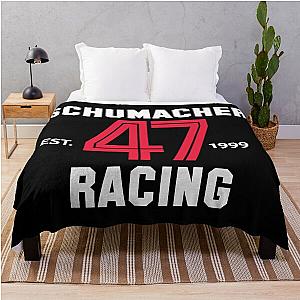 Mick Schumacher Racing Throw Blanket