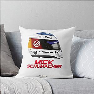 Mick Schumacher - Spa 2021 Tribute helmet Throw Pillow