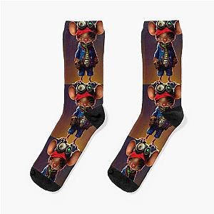 Mighty Mouse AI Art Design Socks