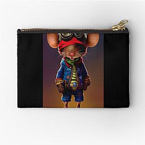 Mighty Mouse AI Art Design Zipper Pouch