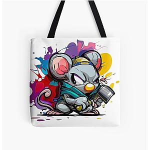 Mighty Mouse All Over Print Tote Bag