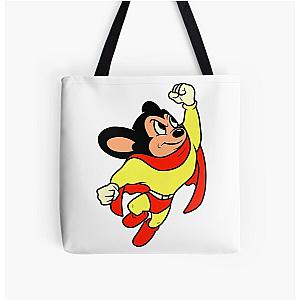 Mighty Mouse All Over Print Tote Bag