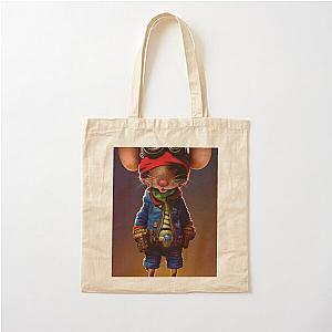 Mighty Mouse AI Art Design Cotton Tote Bag