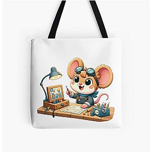 Mighty Mouse the Inventor All Over Print Tote Bag