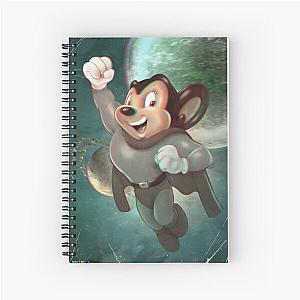 Mighty Mouse Anaglyph 3d pop-art illustration Spiral Notebook