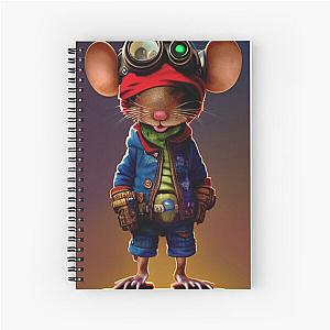 Mighty Mouse AI Art Design Spiral Notebook