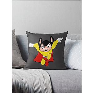 Mega Retro Mighty Mouse Throw Pillow