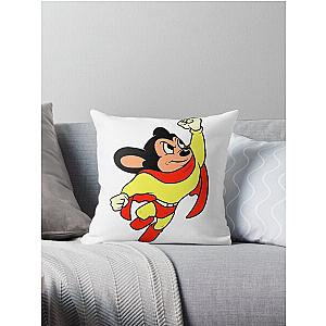 Mighty Mouse Throw Pillow