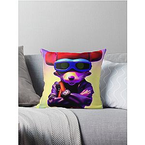 Mighty Mouse AI Art Design Throw Pillow