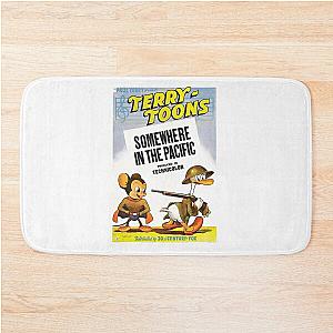 1940's Vintage Retro Poster Mighty Mouse Cartoon Bath Mat