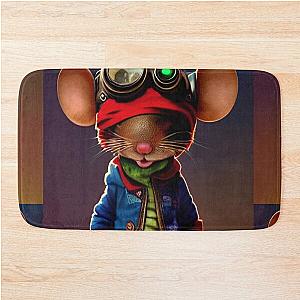 Mighty Mouse AI Art Design Bath Mat