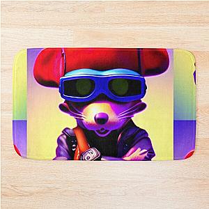 Mighty Mouse AI Art Design Bath Mat