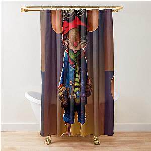 Mighty Mouse AI Art Design Shower Curtain