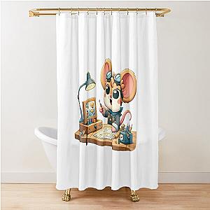 Mighty Mouse the Inventor Shower Curtain