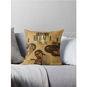 Migos rich nia timeline Throw Pillow