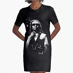 Migos rapping Takeoff Graphic T-Shirt Dress