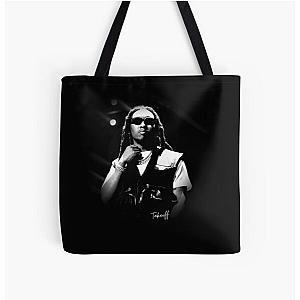 Migos rapping Takeoff All Over Print Tote Bag