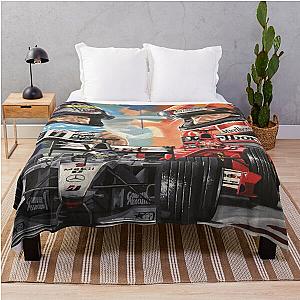 Michael Schumacher Mika Hakkinen Throw Blanket