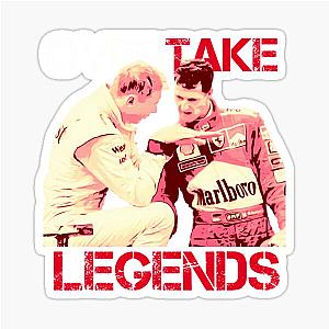 Overtake Legends Mika Hakkinen Michael Schumacher Sticker