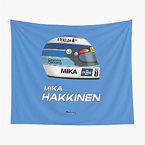 Mika Hakkinen F1 Helmet Tapestry