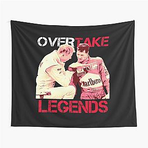 Overtake Legends Mika Hakkinen Michael Schumacher Tapestry