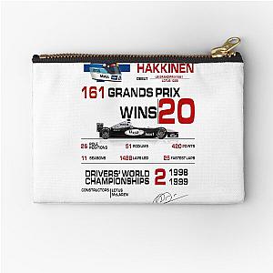 Mika Hakkinen - F1 Stats with Car Design Zipper Pouch
